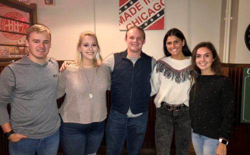 2019 Sales Center Scholarship Recipients Alex Hoffman, Allison Weber, Ryan Kalkwarf, Jenna Zeleny, Kayleen Mourey. Not pictured Hannah Krajicek